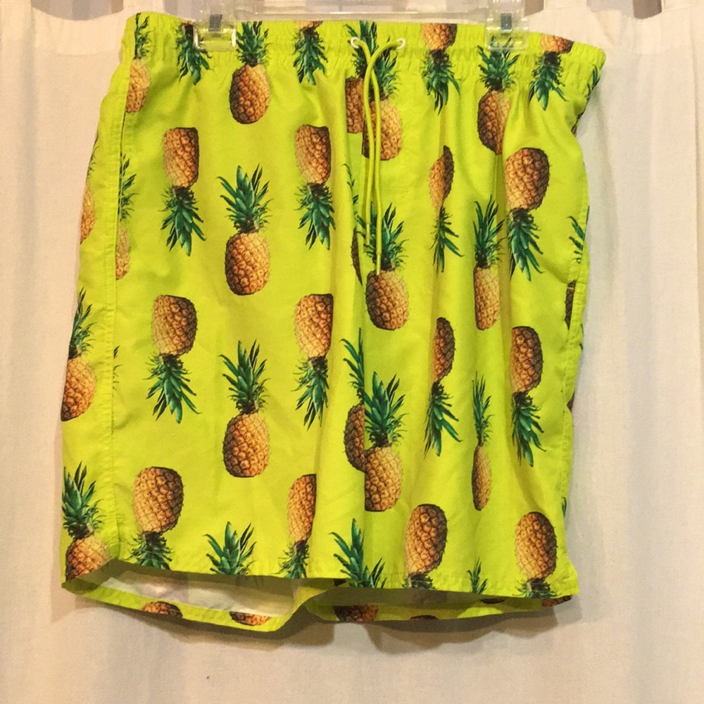 Pineapple swim trunks